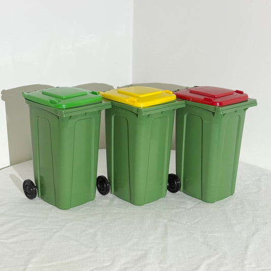 Sulo KSB Mini Bins 3-colour Set - Nature Green w/ Red/Yellow/Lime Lids